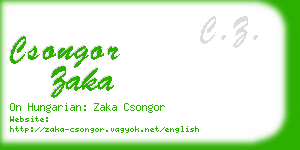 csongor zaka business card